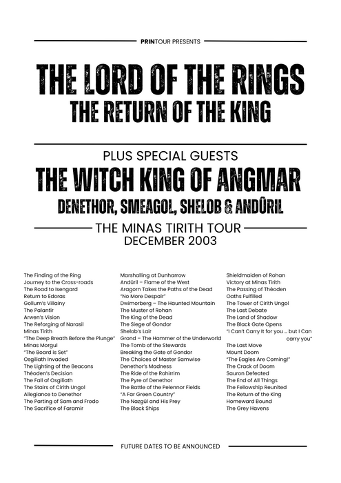The Lord Of The Rings: The Return Of The King - Premium Tour Poster Wall Art | PrinTour